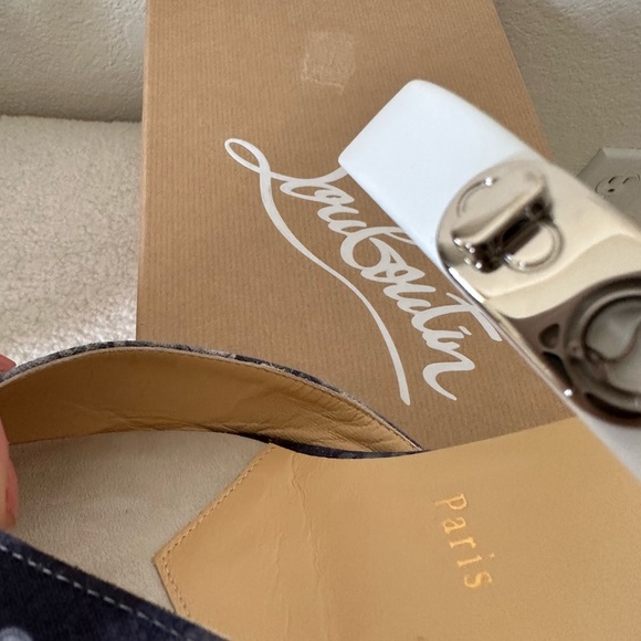 Christian Louboutin Choc Lock Jean Flats - Picture 8 of 10